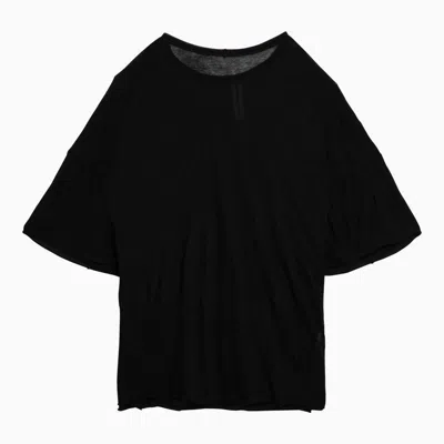 Shop Rick Owens Black Cotton Crew-neck Oversized T-shirt For Men