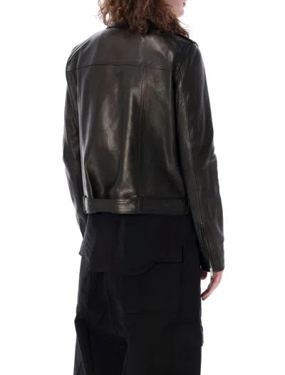 Shop Rick Owens Lukes Stooges Leather Jacket For Men In Black