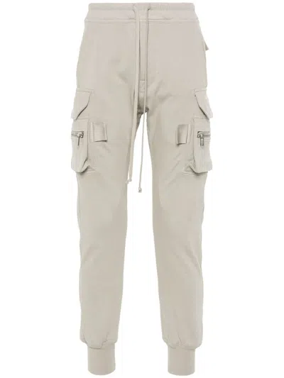 Shop Rick Owens Taupe Grey T-shirt Texture Cargo Pants For Men In Gray
