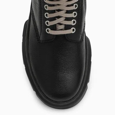 Shop Rick Owens Men's Ss24 Black Leather Collaboration Boots