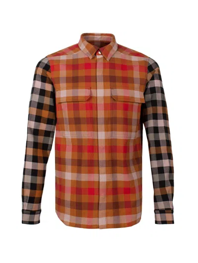 Shop Rick Owens Multicolor Plaid Flannel Shirt For Men In Print