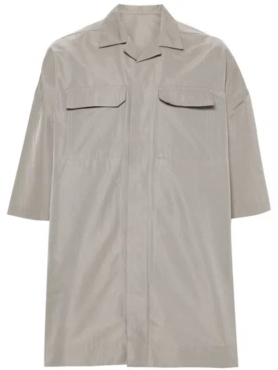 Shop Rick Owens Strap-detail Shirt In Gray