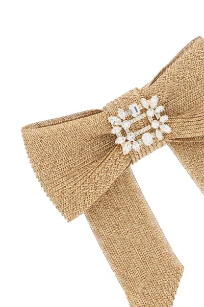 Shop Roger Vivier Elegant Hair Accessory With Iconic Buckle For Women In Beige