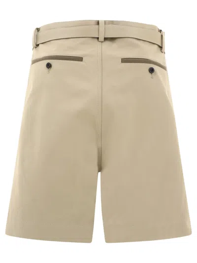 Shop Sacai Beige Cotton Chino Shorts For Men