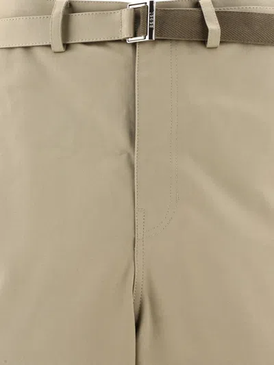 Shop Sacai Beige Cotton Chino Shorts For Men