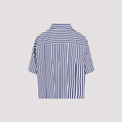 Shop Sacai Blue Cotton Shirt For Women | Ss24 Collection
