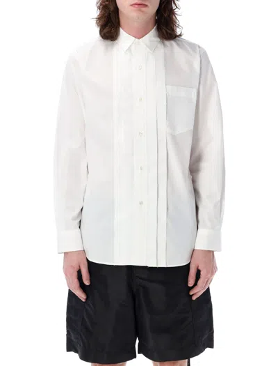 Shop Sacai Classic White Cotton Shirt For Men