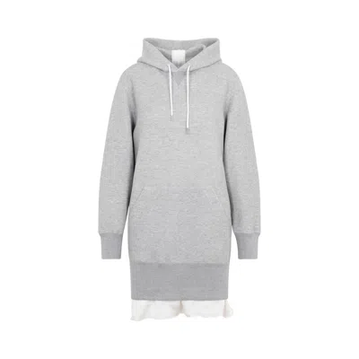 Shop Sacai Cozy And Chic Grey Hoodie For Women