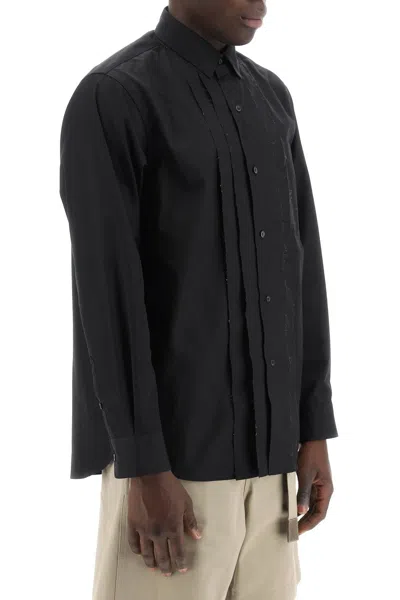 Shop Sacai Layered Poplin Effect Shirt For Men In Black