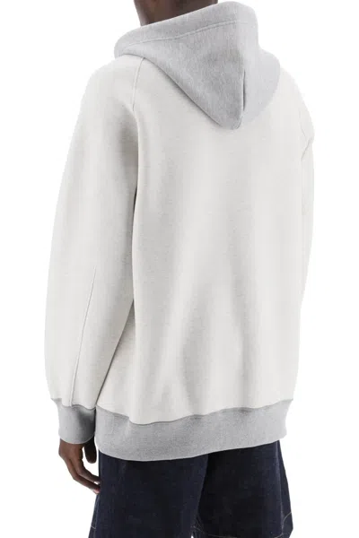 Shop Sacai Men's Grey Reversible Hooded Sweatshirt For Ss24