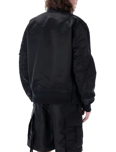 Shop Sacai Men's Nylon Twill Bomber Jacket In Black