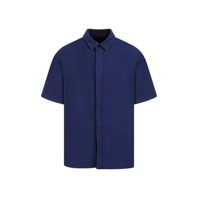 Shop Sacai Navy Shirt For Men In Ss24 Collection In Blue