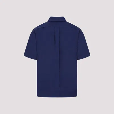 Shop Sacai Navy Shirt For Men In Ss24 Collection In Blue