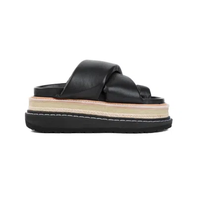 Shop Sacai Trendy Black Sole Sandals For Women
