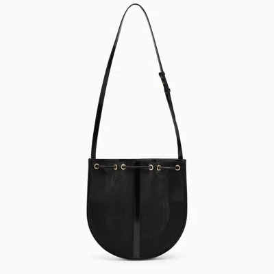 Shop Saint Laurent Black Mesh Shoulder Handbag For Women