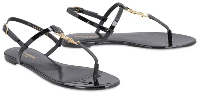 Shop Saint Laurent Cassandra Sandals For Women In Black Ss24