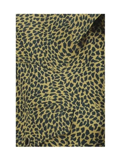 Shop Saint Laurent Bold Leopard Print Cropped Shirt In Black