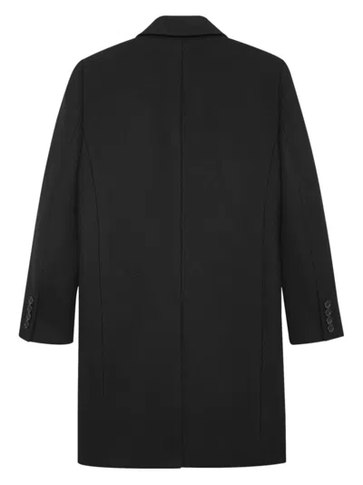 Shop Saint Laurent Double-breasted Black Wool Jacket For Men