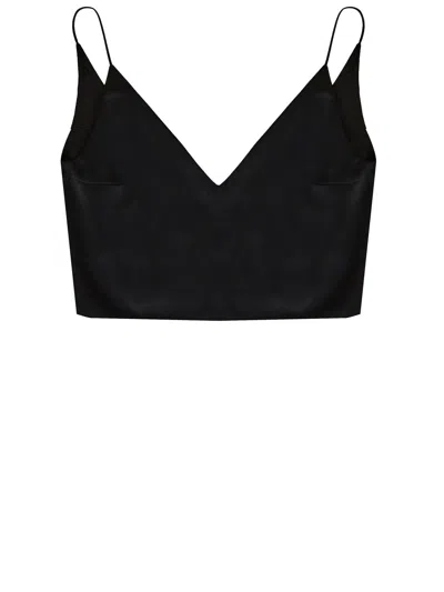 Shop Saint Laurent Elegant Black V-neck Top For Women In Ss24 Collection