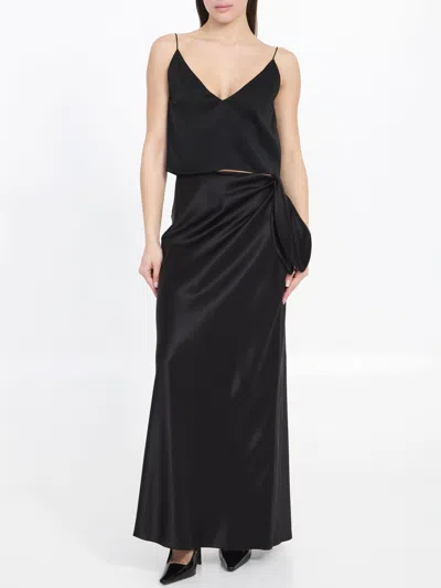 Shop Saint Laurent Elegant Black V-neck Top For Women In Ss24 Collection