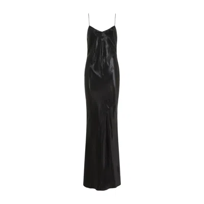 Shop Saint Laurent Fw23 Black Acetate Long Dress For Women