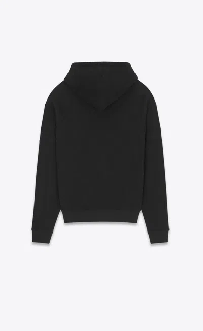 Shop Saint Laurent Laced Hoodie For Men In Noir