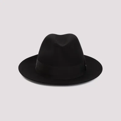 Shop Saint Laurent Luxurious Black Wool Hat For Women