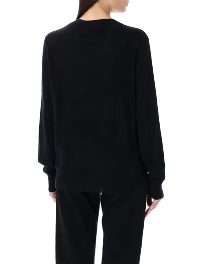 Shop Saint Laurent Luxurious Cashmere And Silk Sweater For Women In Black