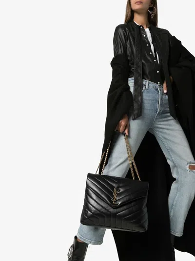 Shop Saint Laurent Luxurious Loulou Medium Bag In Sleek Black For Stylish Women In Nero