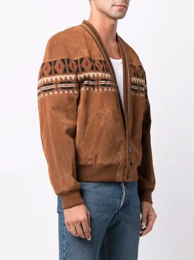 Shop Saint Laurent Mens Blouson Cardigan Jacket In Seasonal 5710 Color In Cyan