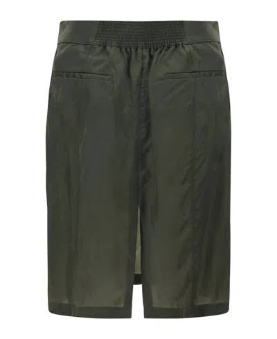 Shop Saint Laurent Military Green Skirt For Women, Ss24 Collection In Kaki