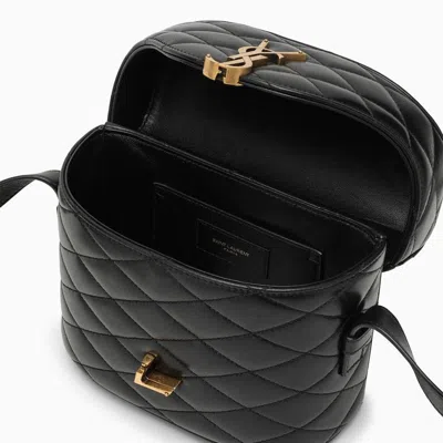 Shop Saint Laurent Quilted Black Lambskin Shoulder And Crossbody Bag For Women