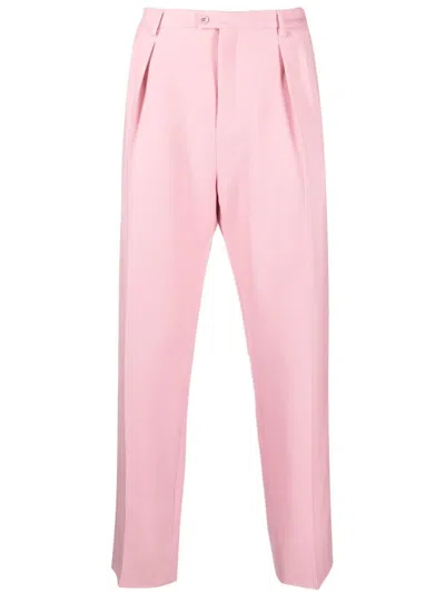 Shop Saint Laurent Ss22 Rose Petale Wool Pants For Men In Pink