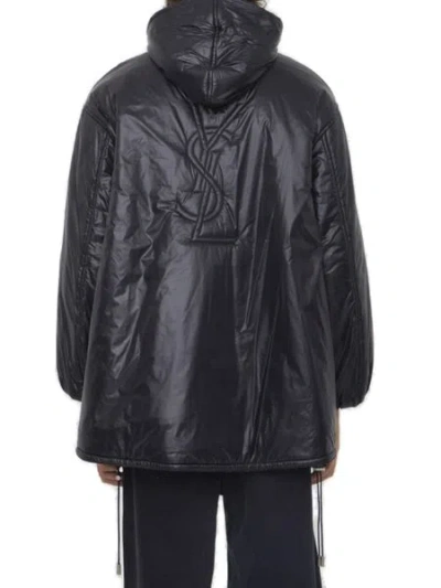 Shop Saint Laurent Stylish And Functional: The Ultimate Men's Drawstring Jacket In Black