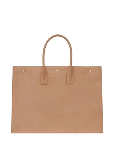 Shop Saint Laurent Vintage Brown Gold Tote Bag For Men