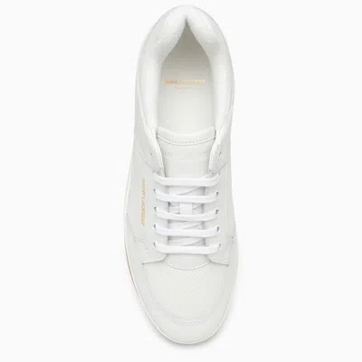 Shop Saint Laurent White Calfskin Sl/61 Sneakers For Men | Designer Ss24 Fashion Shoes