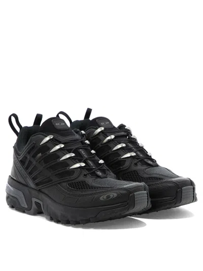 Shop Salomon Men's Black Mesh And Rubber Sneakers For Ss24