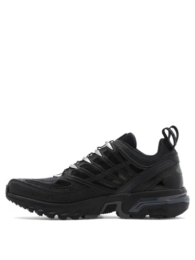 Shop Salomon Men's Black Mesh And Rubber Sneakers For Ss24