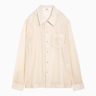 Shop Séfr Jagou Shirt With Harmony Cotton Embroidered In Pink