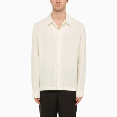 Shop Séfr Men's White Wool And Viscose Shirt For Ss24