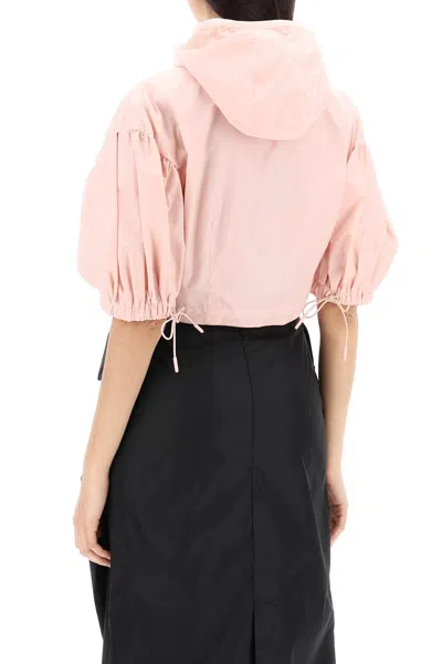 Shop Simone Rocha Rose Detail Cropped Jacket For Women In Pink