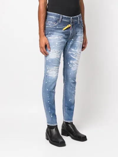 Shop Dsquared2 Slim-cut Distressed Effect Jeans For Men By