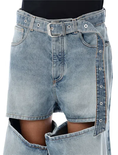 Shop Ssheena Vintage Blue Low-rise Symmetrical Cut Jeans For Women