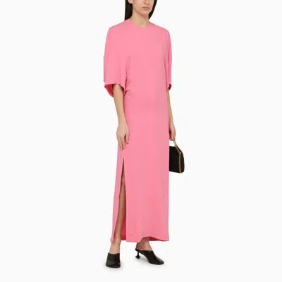 Shop Stella Mccartney Pink Viscose Long Dress