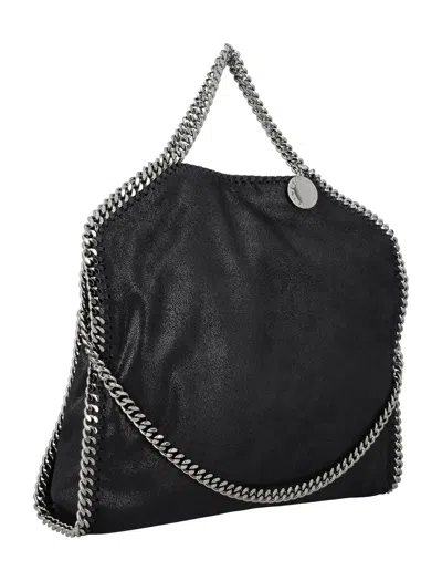Shop Stella Mccartney Black Eco Shaggy Deer 3 Chain Falabella Tote Bag For Women