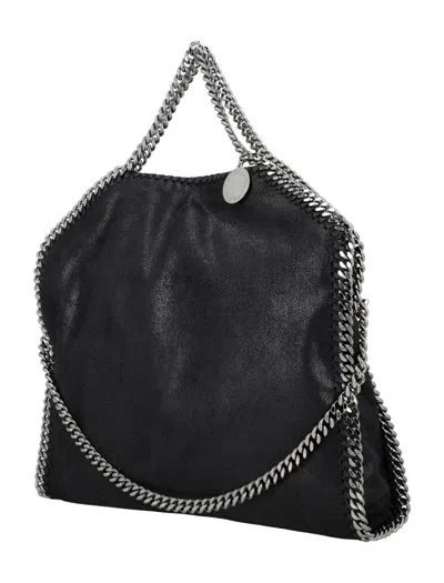 Shop Stella Mccartney Black Eco Shaggy Deer 3 Chain Falabella Tote Bag For Women