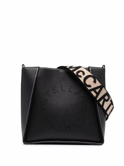Shop Stella Mccartney Black Faux Leather Mini Crossbody Handbag For Women