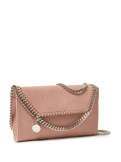 Shop Stella Mccartney Blush Pink Faux Leather Chain Trim Shoulder Bag