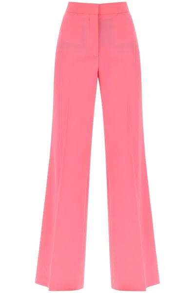 Shop Stella Mccartney Watermelon Pink Wool Palazzo Trousers For Women