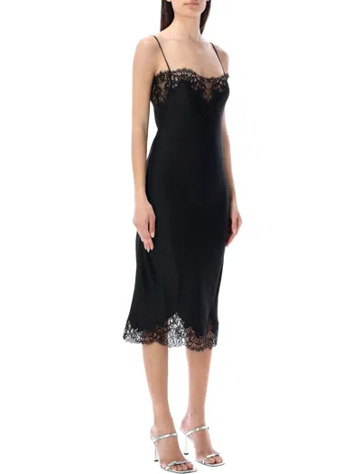 Shop Stella Mccartney Lace Mini Dress For Women In Black